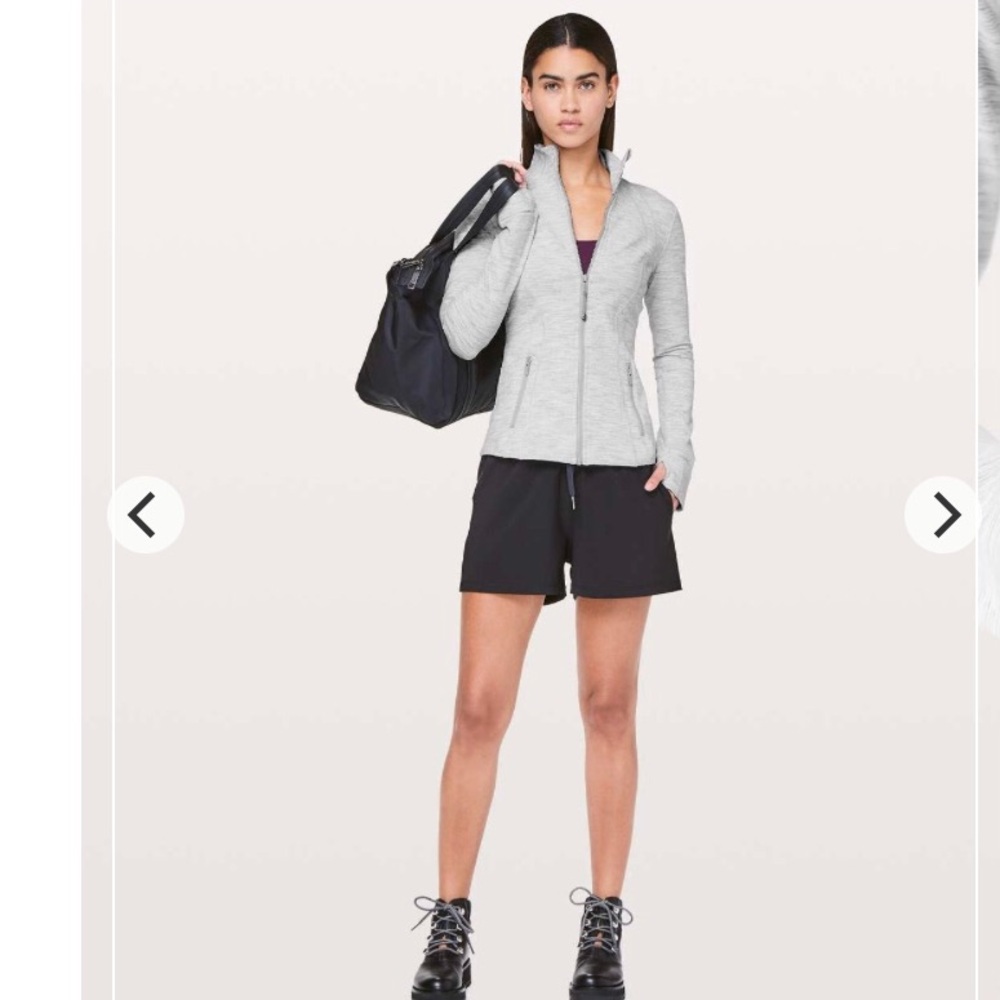 Lululemon Define Jacket Heathered Gray Full Zip Luon Thumbholes Size 8